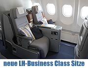 Jungfernflug in der neuen Lufthansa Business Class in einem Lufthansa Airbus A330-300 am 21.05.2012 (©Foto: Elke Löw)